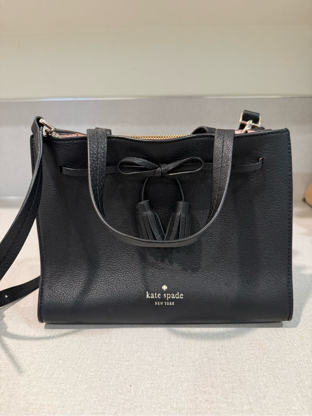 Kate Spade Hayes Mini with bow and tassel